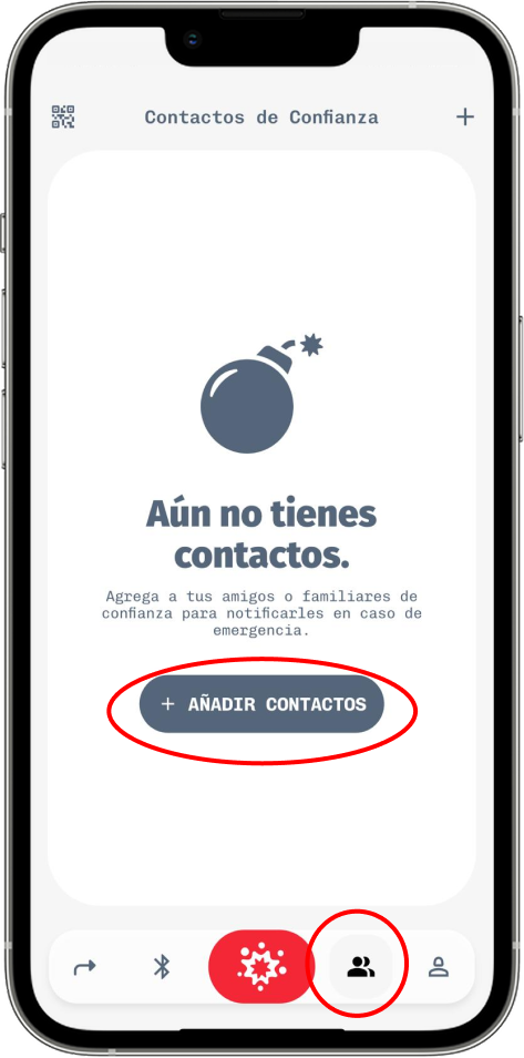 Paso 1 - ADD YOUR EMERGENCY CONTACTS