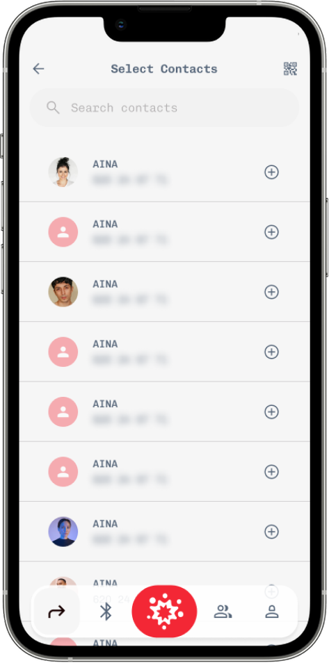 Paso 2 - ADD YOUR EMERGENCY CONTACTS